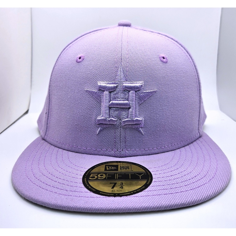 New Era 59FIFTY Houston Astros Fitted Hat Lavender Purple Tonal 7 3/4 60322570